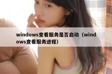 windows查看服务是否启动（windows查看服务进程）