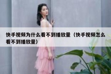 快手视频为什么看不到播放量（快手视频怎么看不到播放量）