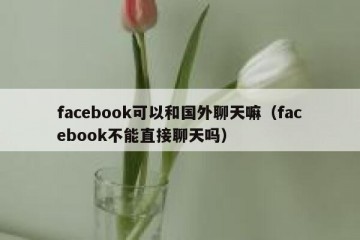 facebook可以和国外聊天嘛（facebook不能直接聊天吗）