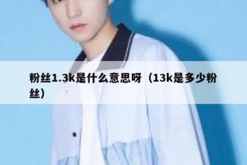 粉丝1.3k是什么意思呀（13k是多少粉丝）