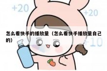 怎么看快手的播放量（怎么看快手播放量自己的）