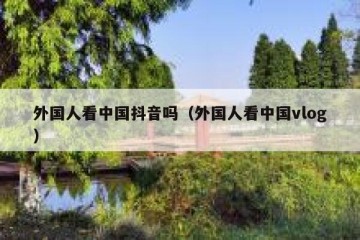外国人看中国抖音吗（外国人看中国vlog）