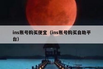 ins账号购买便宜（ins账号购买自助平台）