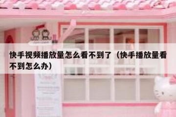 快手视频播放量怎么看不到了（快手播放量看不到怎么办）