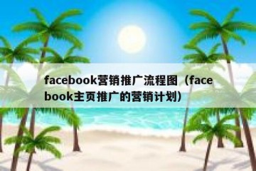 facebook营销推广流程图（facebook主页推广的营销计划）
