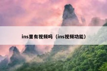ins里有视频吗（ins视频功能）