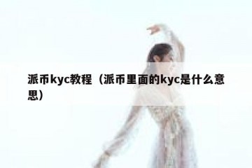 派币kyc教程（派币里面的kyc是什么意思）