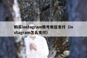 购买instagram账号微信支付（instagram怎么支付）