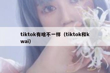 tiktok有啥不一样（tiktok和kwai）