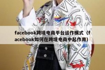 facebook跨境电商平台运作模式（facebook如何在跨境电商中起作用）