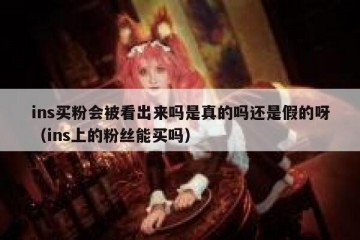 ins买粉会被看出来吗是真的吗还是假的呀（ins上的粉丝能买吗）