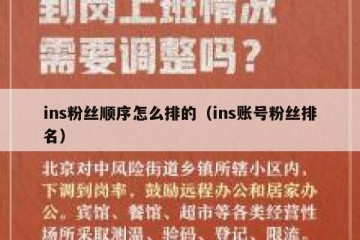 ins粉丝顺序怎么排的（ins账号粉丝排名）
