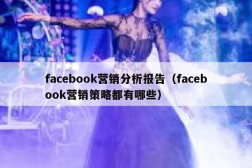 facebook营销分析报告（facebook营销策略都有哪些）