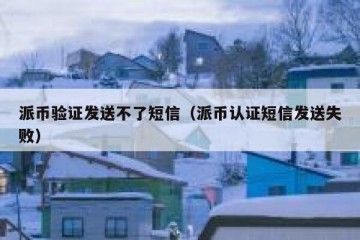 派币验证发送不了短信（派币认证短信发送失败）