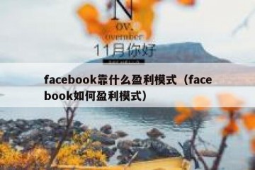 facebook靠什么盈利模式（facebook如何盈利模式）