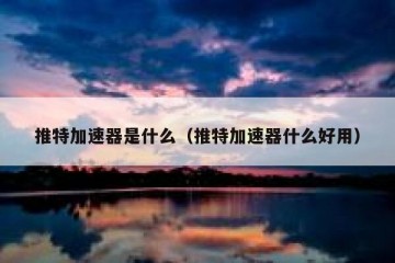 推特加速器是什么（推特加速器什么好用）