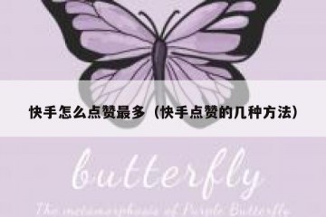 快手怎么点赞最多（快手点赞的几种方法）