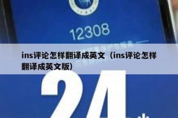 ins评论怎样翻译成英文（ins评论怎样翻译成英文版）