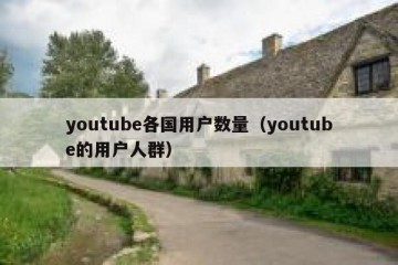 youtube各国用户数量（youtube的用户人群）