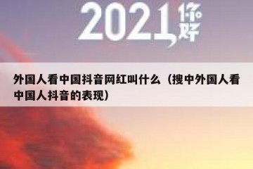 外国人看中国抖音网红叫什么（搜中外国人看中国人抖音的表现）