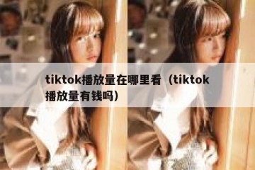 tiktok播放量在哪里看（tiktok播放量有钱吗）