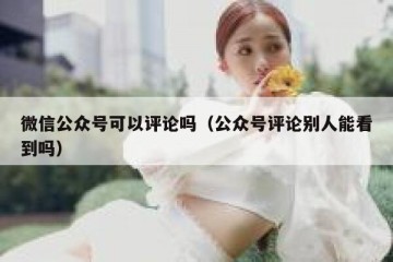 微信公众号可以评论吗（公众号评论别人能看到吗）