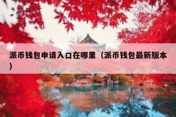 派币钱包申请入口在哪里（派币钱包最新版本）
