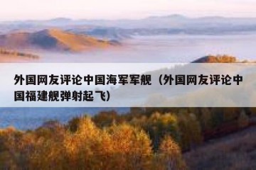 外国网友评论中国海军军舰（外国网友评论中国福建舰弹射起飞）