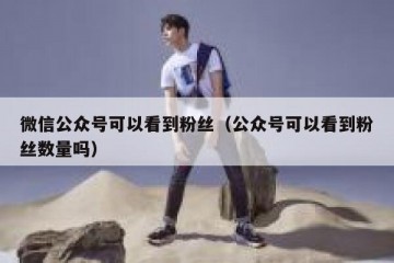 微信公众号可以看到粉丝（公众号可以看到粉丝数量吗）