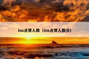 ins点赞人数（ins点赞人数少）