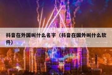 抖音在外国叫什么名字（抖音在国外叫什么软件）