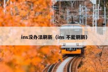 ins没办法刷新（ins 不能刷新）