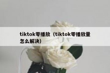 tiktok零播放（tiktok零播放量怎么解决）