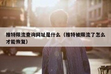 推特限流查询网址是什么（推特被限流了怎么才能恢复）