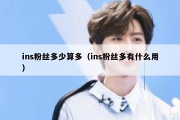 ins粉丝多少算多（ins粉丝多有什么用）