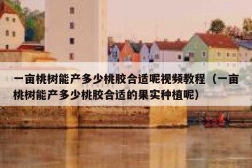 一亩桃树能产多少桃胶合适呢视频教程（一亩桃树能产多少桃胶合适的果实种植呢）