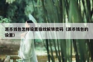 派币钱包怎样设置指纹解锁密码（派币钱包的设置）