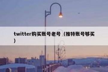 twitter购买账号老号（推特账号够买）