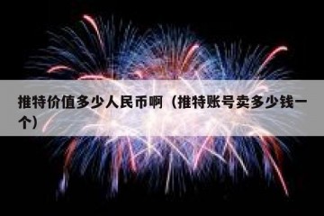 推特价值多少人民币啊（推特账号卖多少钱一个）