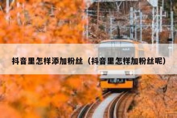 抖音里怎样添加粉丝（抖音里怎样加粉丝呢）