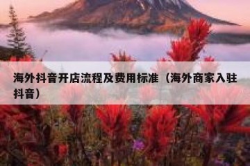 海外抖音开店流程及费用标准（海外商家入驻抖音）