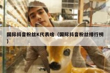 国际抖音粉丝K代表啥（国际抖音粉丝排行榜）