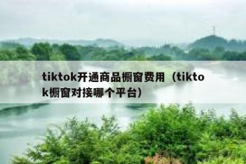 tiktok开通商品橱窗费用（tiktok橱窗对接哪个平台）