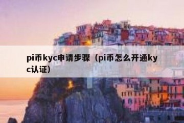 pi币kyc申请步骤（pi币怎么开通kyc认证）