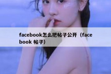 facebook怎么把帖子公开（facebook 帖子）
