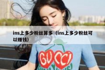 ins上多少粉丝算多（ins上多少粉丝可以赚钱）