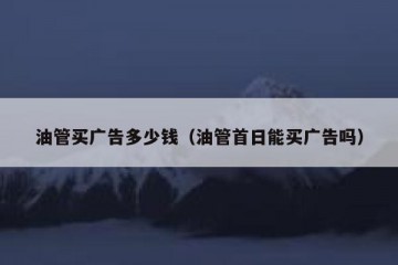 油管买广告多少钱（油管首日能买广告吗）