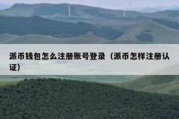 派币钱包怎么注册账号登录（派币怎样注册认证）