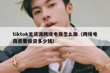 tiktok无货源跨境电商怎么做（跨境电商需要投资多少钱）