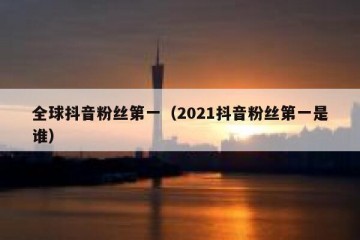 全球抖音粉丝第一（2021抖音粉丝第一是谁）